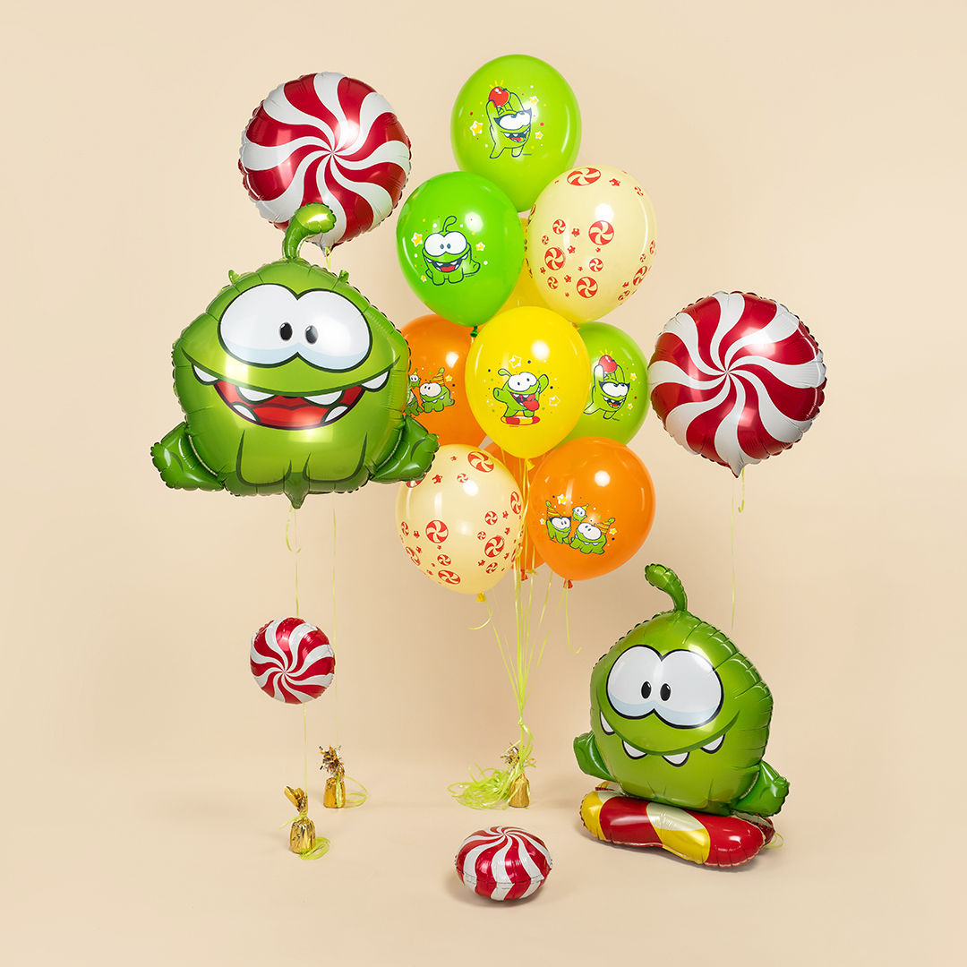 Шар (18''/46 см) Круг, Леденец, Красный, 1 шт.