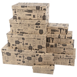 Набор коробок, Крафт, Лучшему Мужчине!, 33*20*13 см, 10 шт. в упак. 