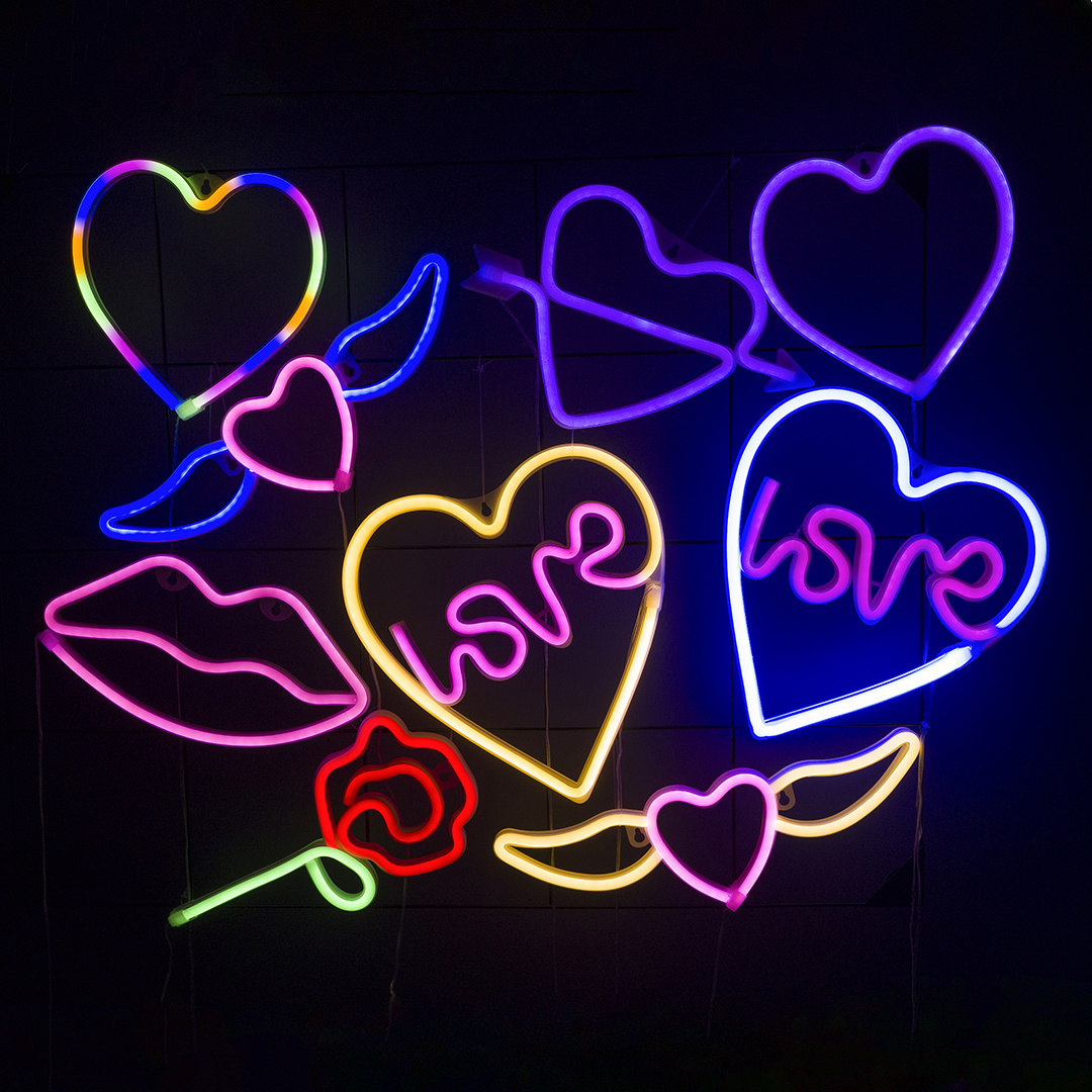 Световая фигура Сердце, 21*20 см. Разноцветный, 1 шт.
