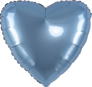 Шар (18''/46 см) Сердце, Стальной синий, Сатин, 1 шт.
