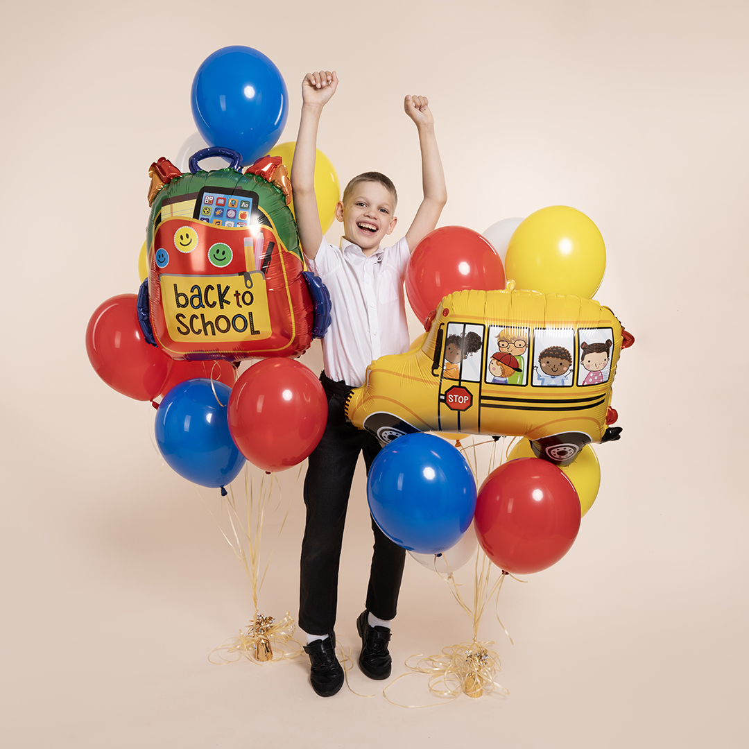 Шар (25''/64 см) Фигура, Школьный рюкзак, 1 шт. в уп.