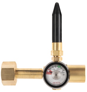 Насадка с манометром и прорезиненным наклонным клапаном, 1 шт.