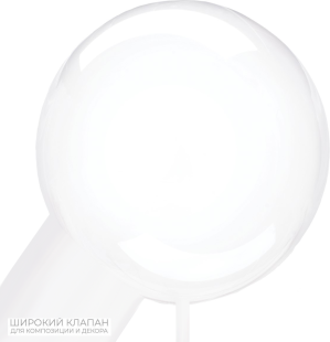 Шар (22''/56 см) Сфера, Deco Bubble (синяя упаковка), широкий клапан, Прозрачный, Кристалл, 5 шт. в 