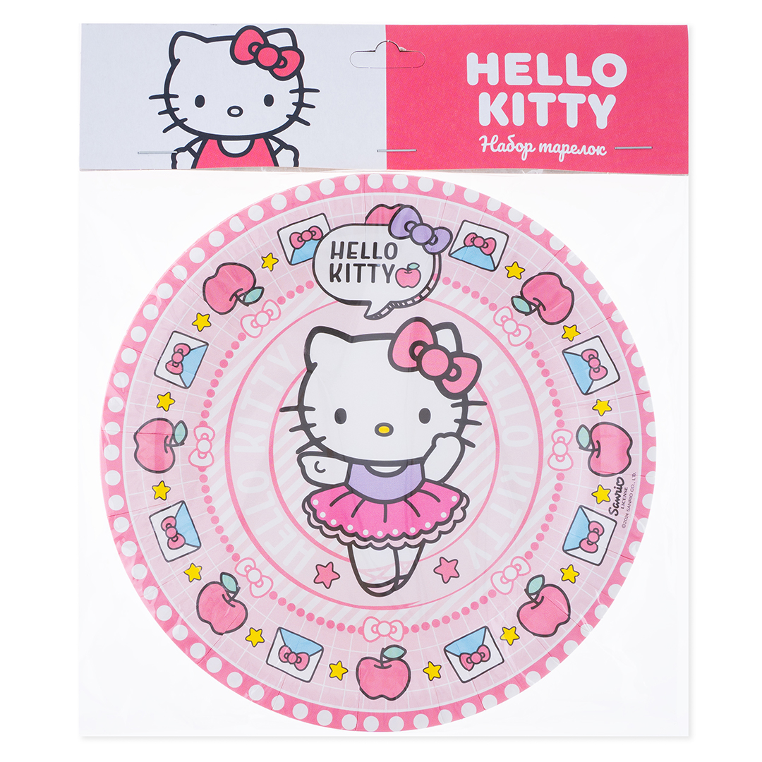 Тарелки (7''/18 см) Hello Kitty, 6 шт.
