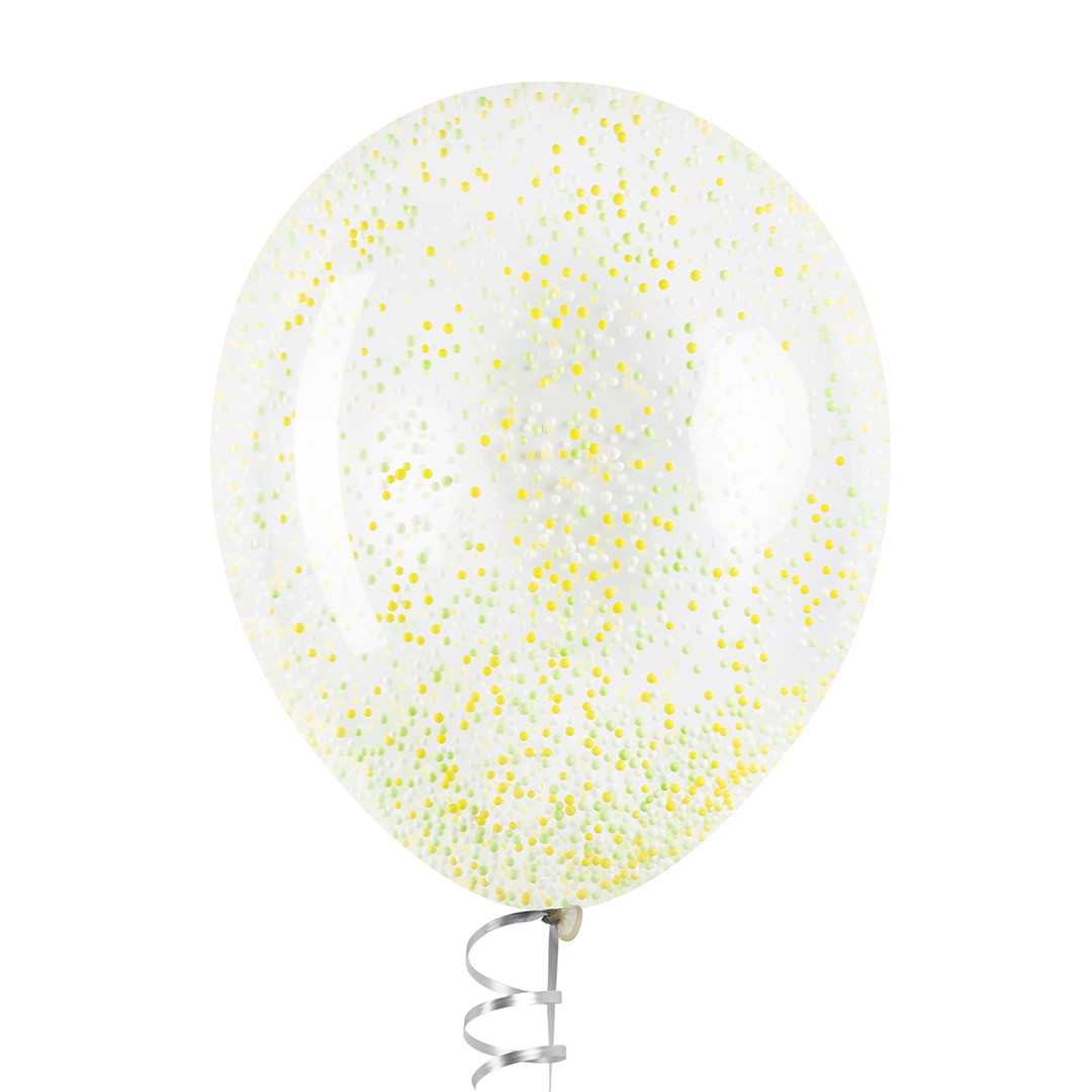 Шарики пенопласт, Цветной микс, Желтый/Зеленый, 2-4 мм, 10 гр.