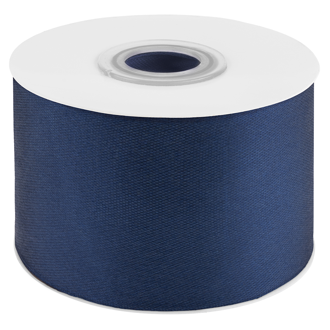Лента атласная (5 см*22,85 м) Темно-синий, 1 шт.
