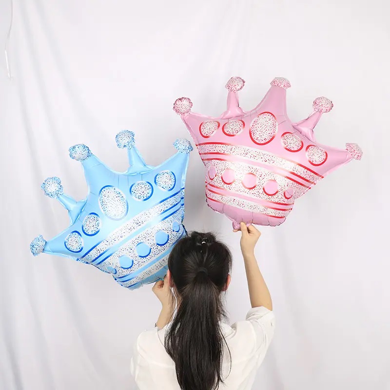 Шар (30''/76 см) Фигура, Корона, Розовый, 1 шт.