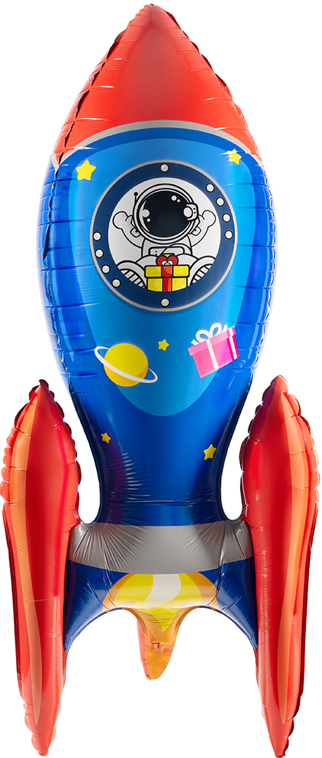 Шар (50''/127 см) Фигура 3D, Ракета, 1 шт.