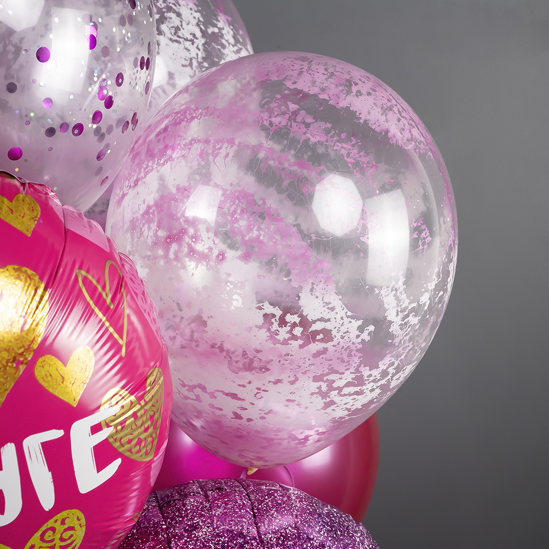 Шар (12''/30 см), Прозрачный, кристалл, 100 шт.