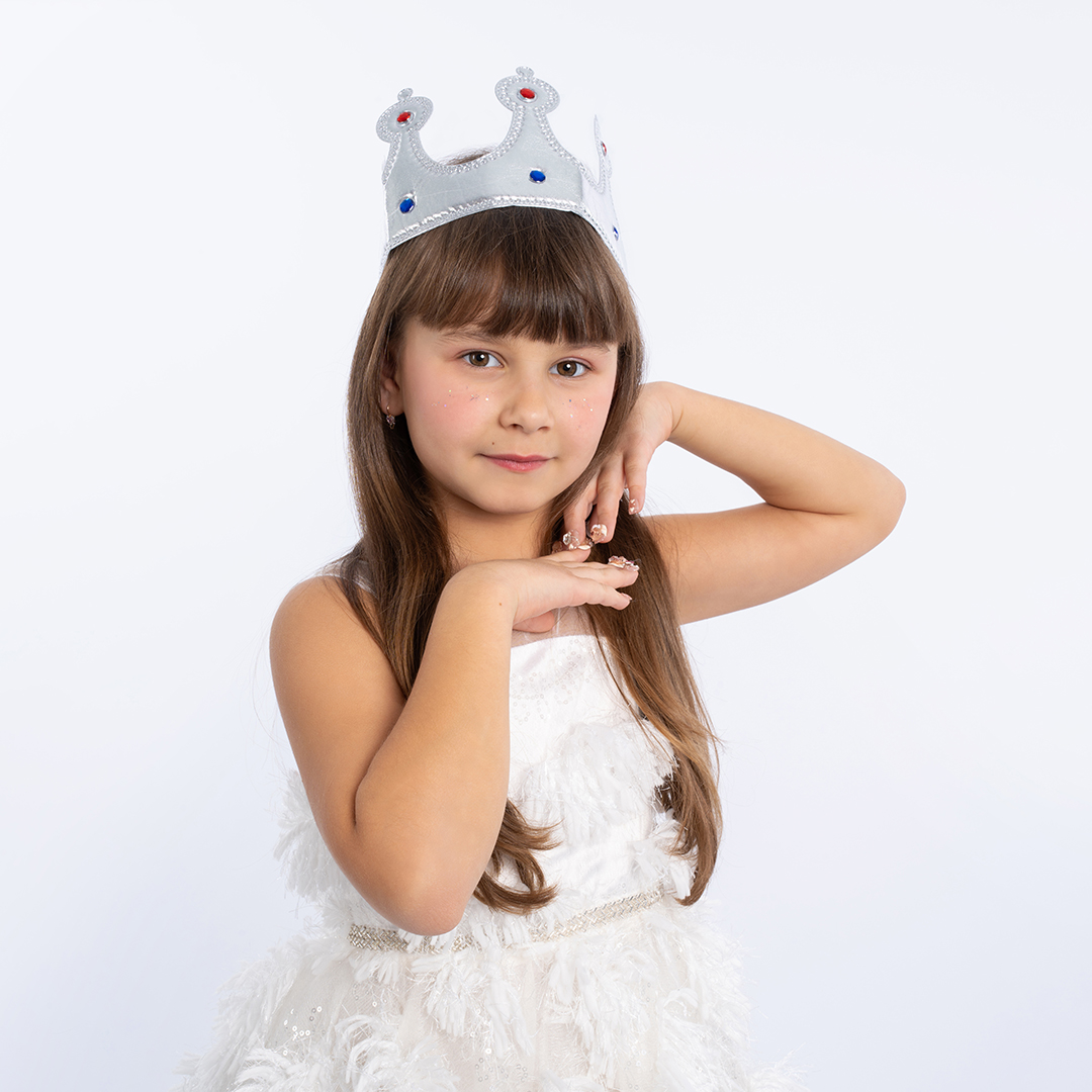 Корона тканевая, Милорд, Серебро, 1 шт. 