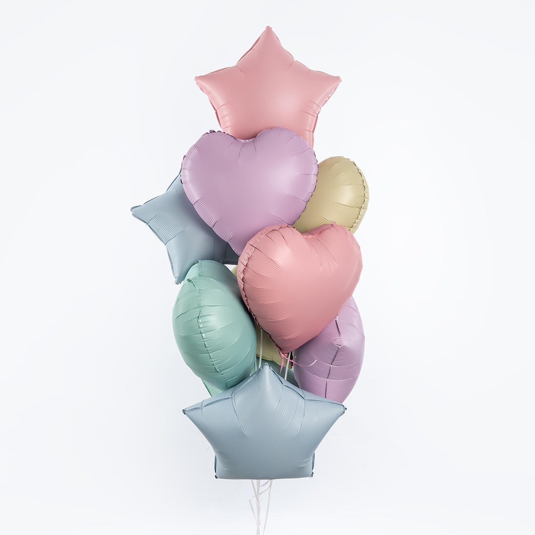 Шар (18''/46 см) Сердце, Нежная мята, Сатин, 1 шт.