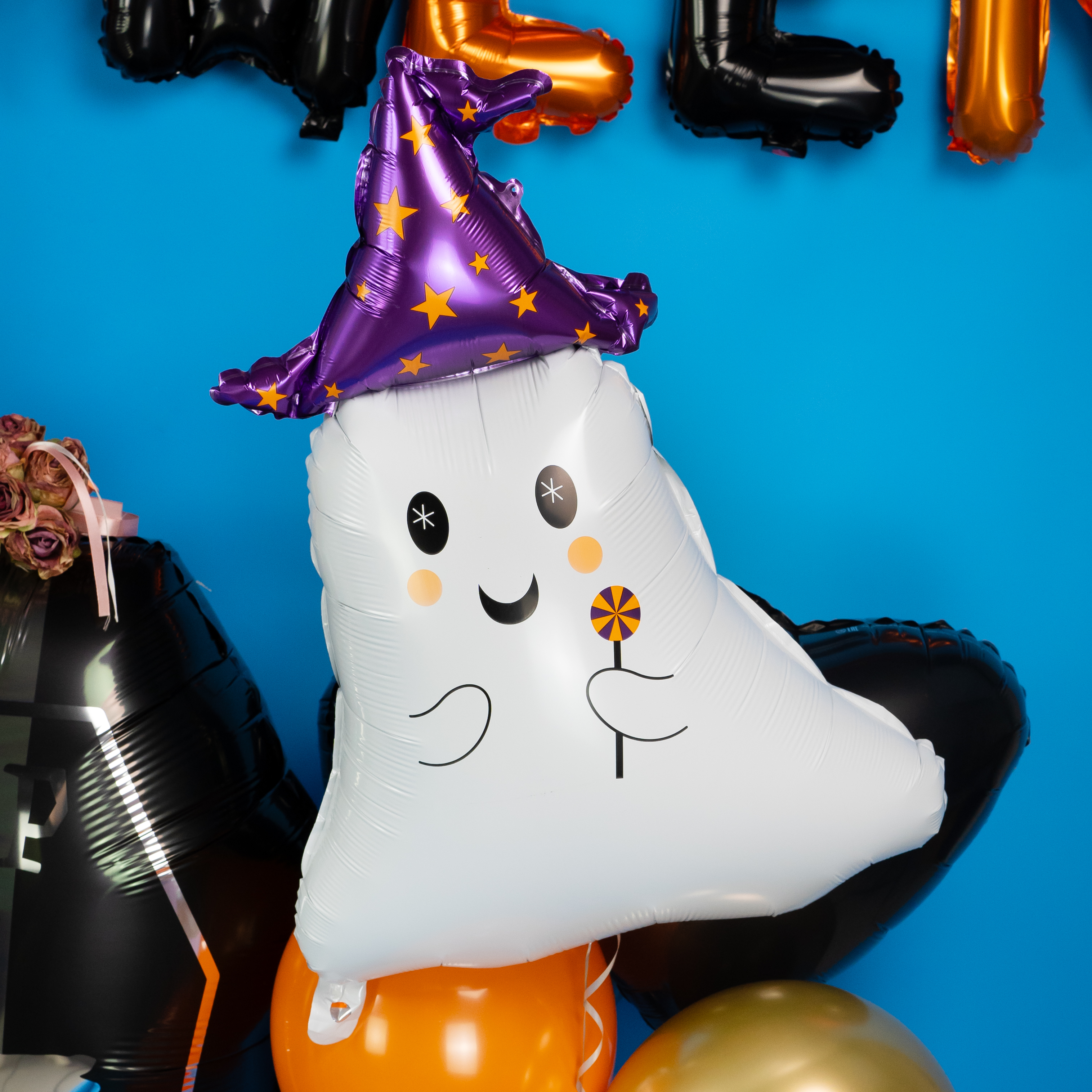 Шар (32''/81 см) Фигура, Привидение Волшебник, 1 шт.