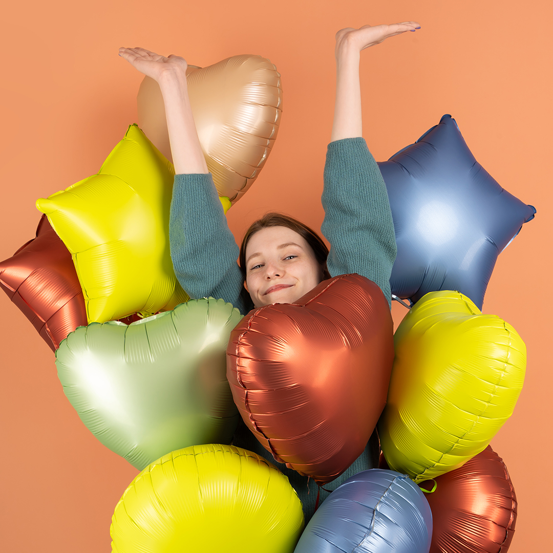 Шар (18''/46 см) Круг, Кирпично-красный, Сатин, 1 шт.