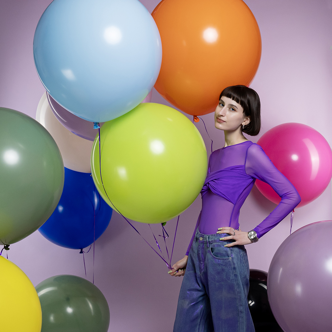 Шар (24''/61 см), Весенне-зеленый, пастель, 3 шт.