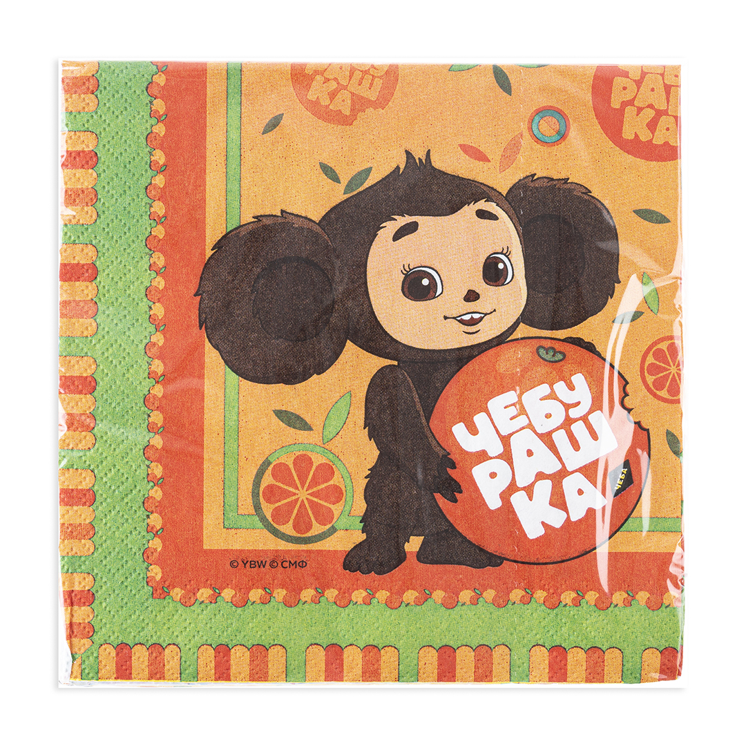 Сервировочные салфетки, Чебурашка, 33*33 см, 20 шт.