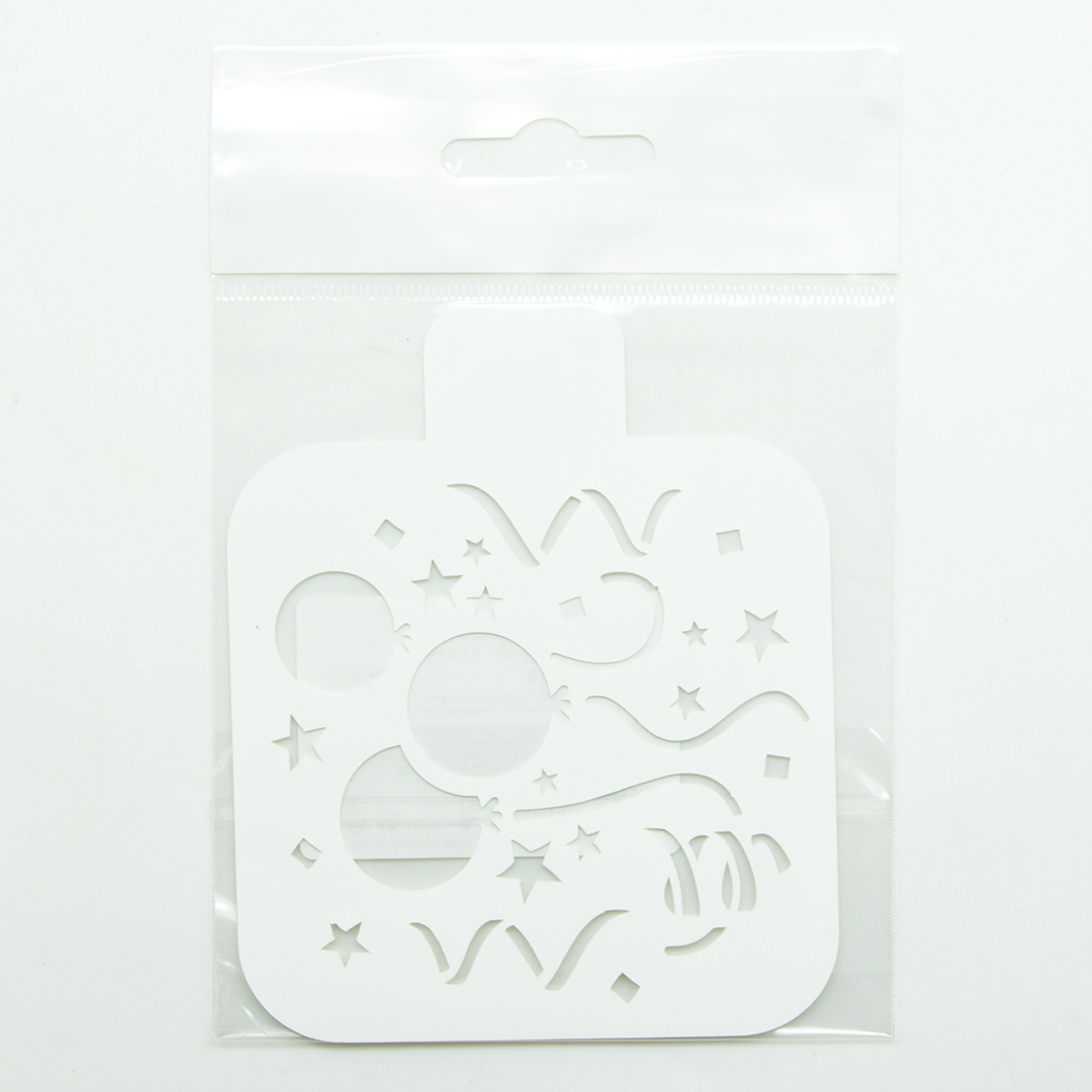 Трафарет, Воздушные шарики, 9*9 см, 1 шт.