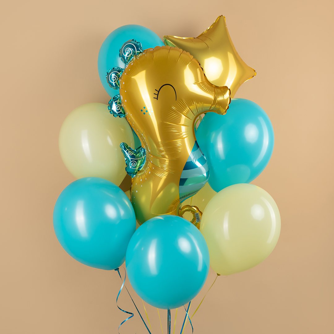 Шар (32''/81 см) Фигура, Морской конек, 1 шт.