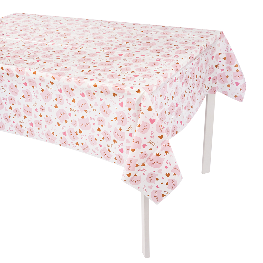 Скатерть одноразовая, Котенок Принцесса, 120*180 см, 1 шт.