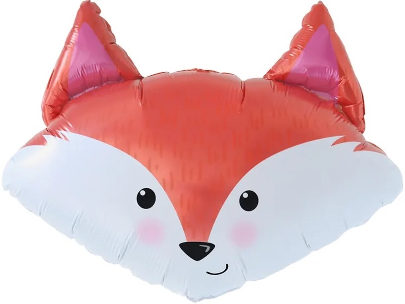 Шар с клапаном (12''/30 см) Мини-фигура, Лиса, 1 шт.