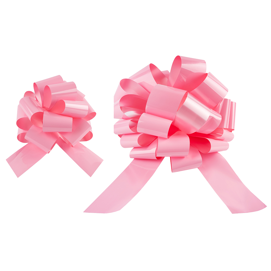 Бант Шар, Розовый, Лаковый, 21 см, 1 шт. в упак. 