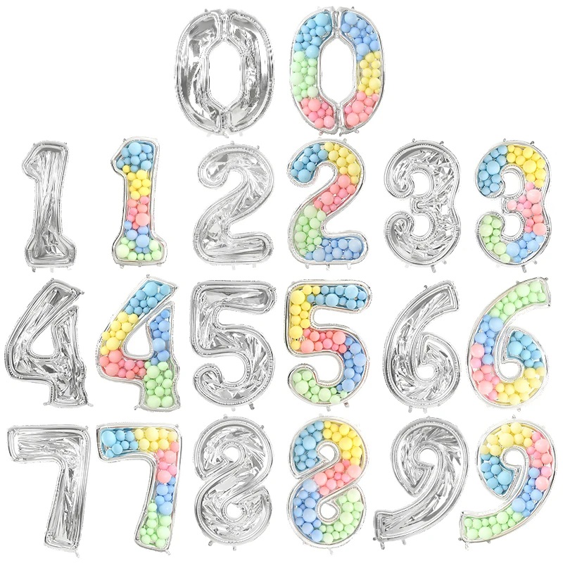 Шар (65''/165 см) Цифра, 2 Каркасная, 1 шт. в уп.