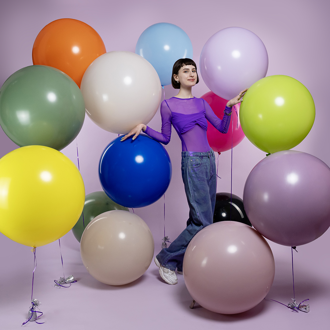 Шар (24''/61 см), Весенне-зеленый, пастель, 3 шт.