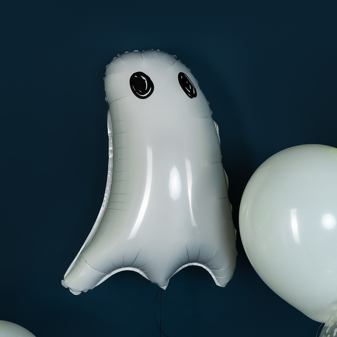 Шар (29''/74 см) Фигура, Привидение, Белый, 1 шт.