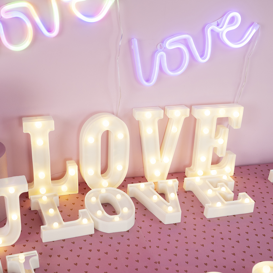 Набор световых фигур Love, 21 см. Белый, 1 шт.