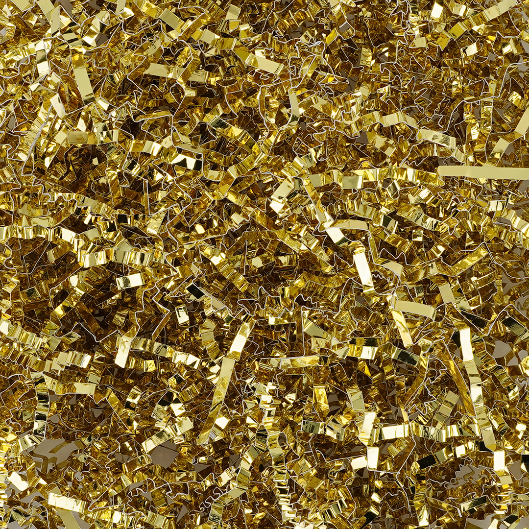 Наполнитель для коробок, Подарочная Классика, ПП, Золото, Металлик, 50 г.