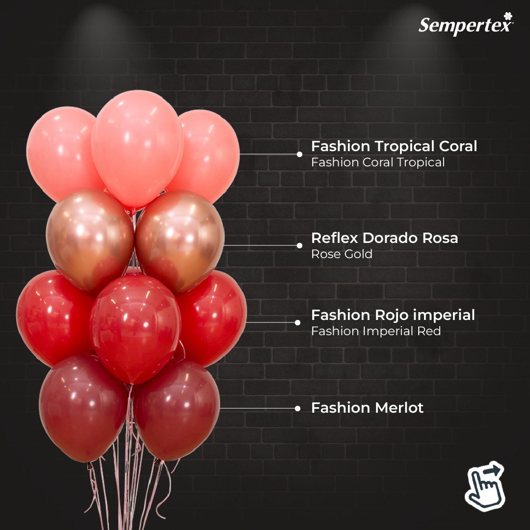 Шар (12''/30 см), Тропический коралл (059), пастель, 12 шт.