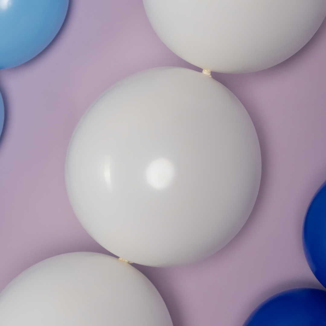 Шар (6''/15 см) Линколун, Белый, пастель, 100 шт.