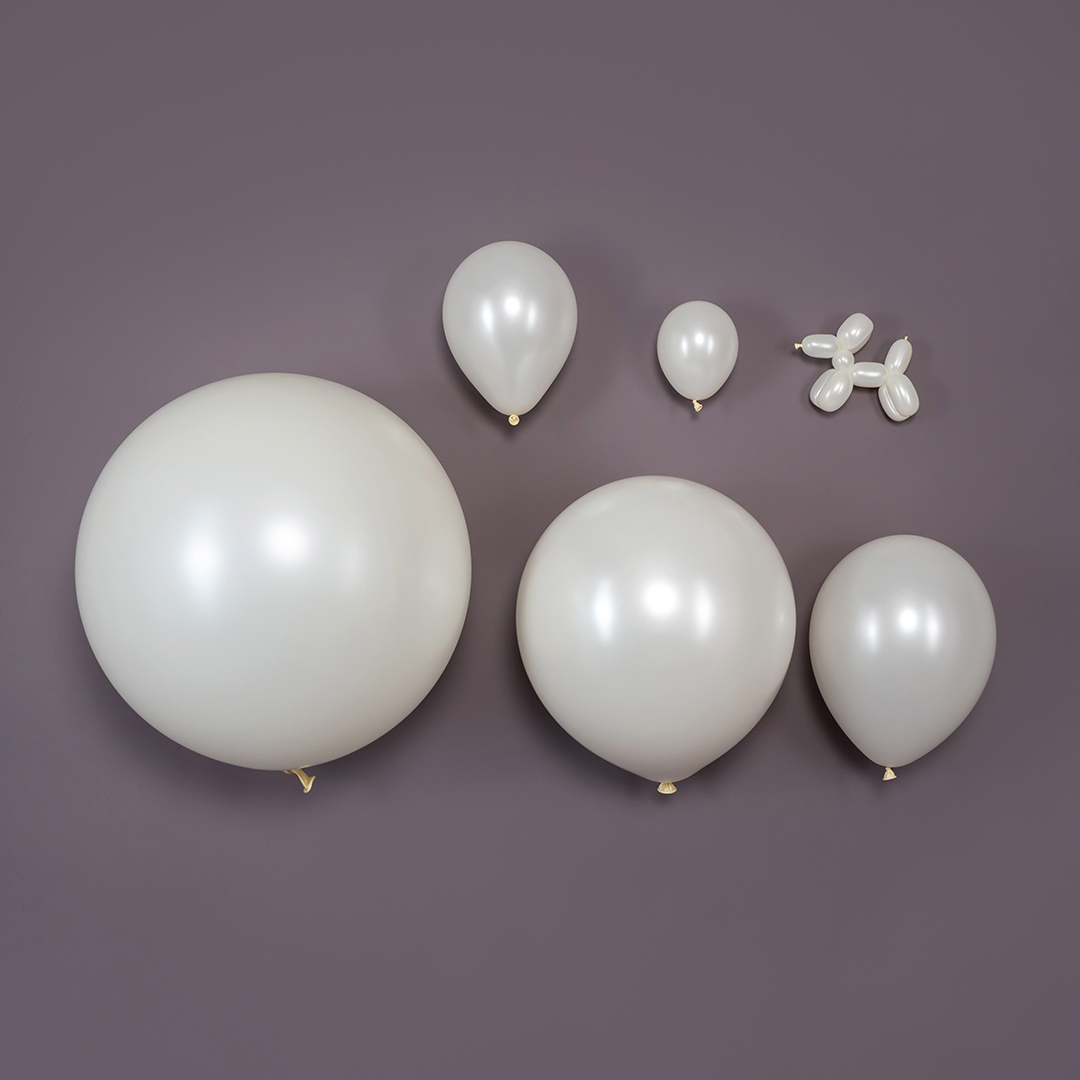 Шар (12''/30 см), Устрично-белый (806), шелк, 12 шт.