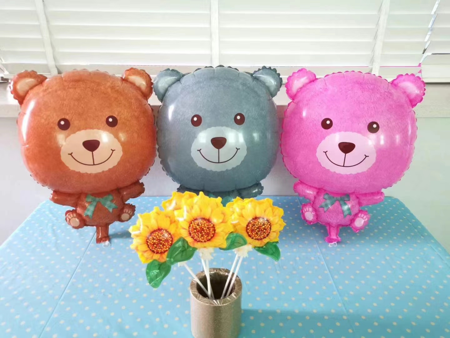 Шар (25''/64 см) Фигура, Плюшевый медвежонок, Коричневый, 1 шт.