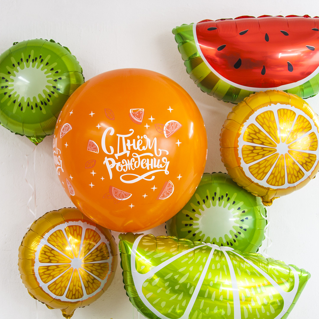 Шар (18''/46 см) Круг, Киви, Зеленый, 1 шт.