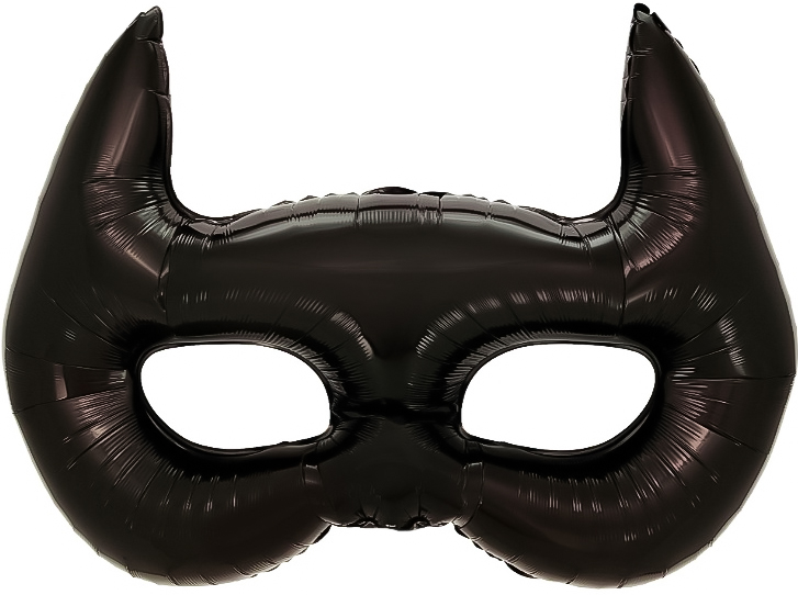 Шар (42''/107 см) Фигура, Маска, Черный, 1 шт. в уп.