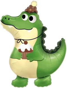 Шар (30''/76 см) Фигура, Крокодильчик в колпачке, 1 шт.