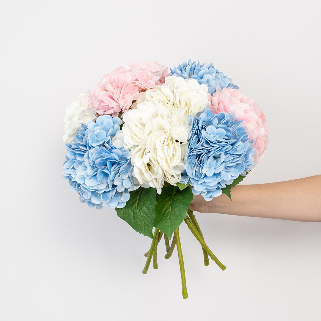 Гортензия, искусственная, Розовый, 52 см, 1 шт. в упак. 