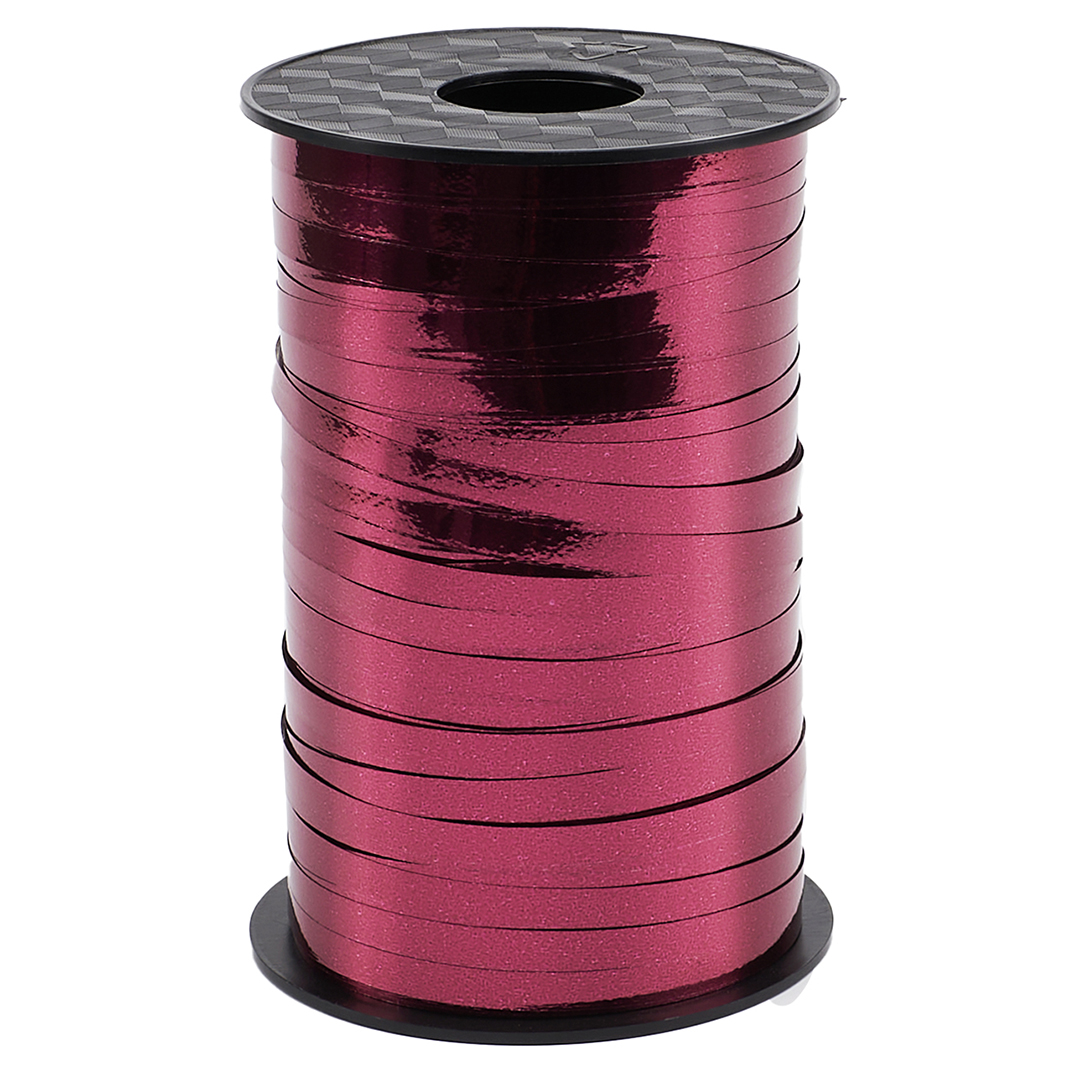 Лента полипропиленовая (0,5 см*250 м) Бургундия, Металлик, 1 шт.