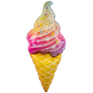Шар (47''/119 см) Фигура, Искрящееся мороженое, Градиент, 1 шт. в уп.