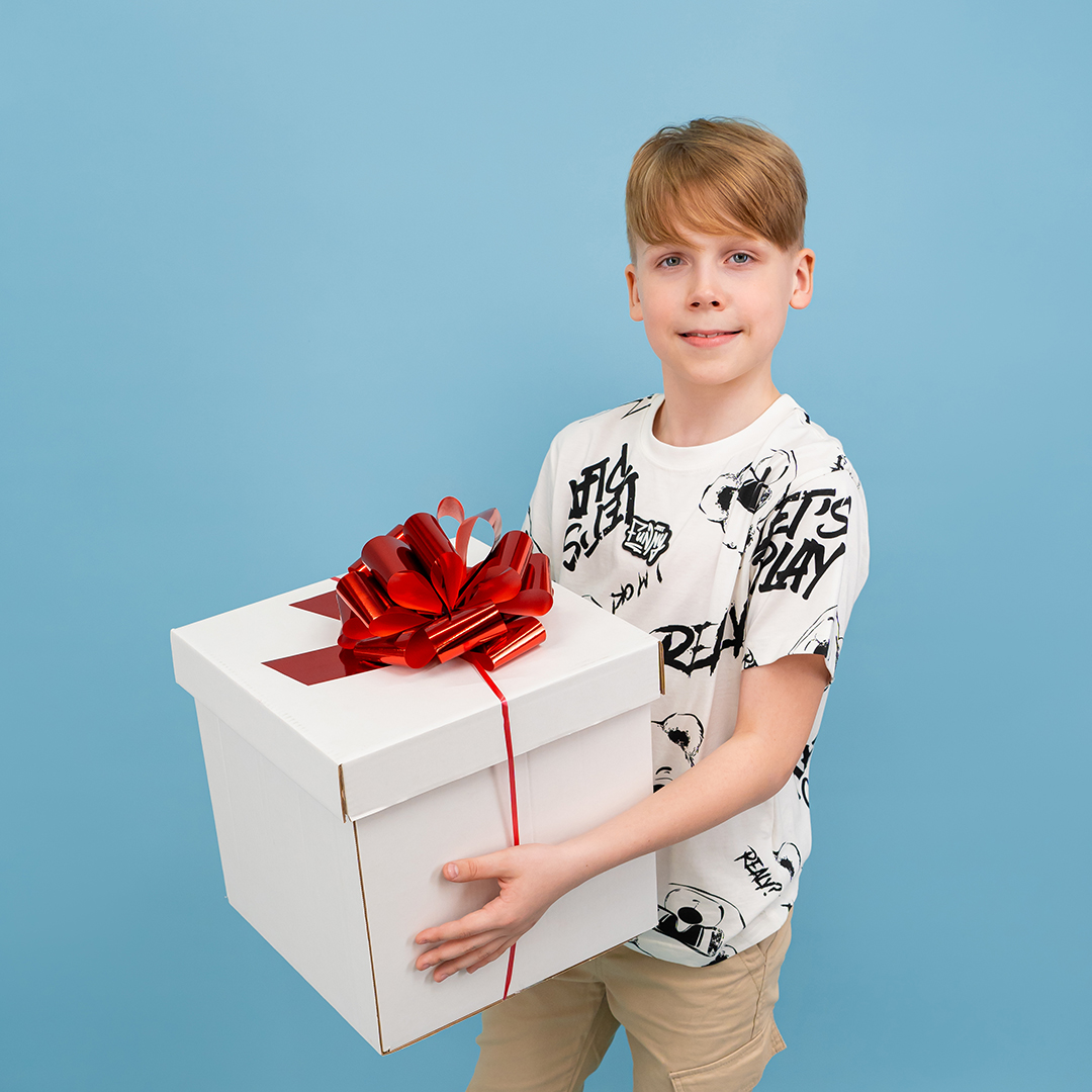 Бант Шар, Красный, Металлик, 21 см, 1 шт. в упак. 