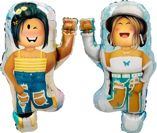 Шар (29''/74 см) Фигура, Блоки, Девочки Герои, 1 шт. в уп.