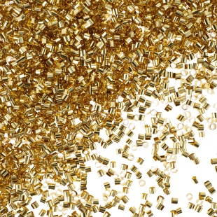 Конфетти фольга Цилиндр, Золото, Металлик, 0,2 см, 20 г.