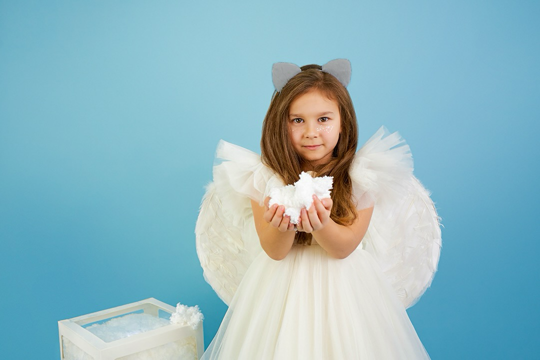 Ободок, Пушистые ушки - фурри, Серый, 1 шт. 