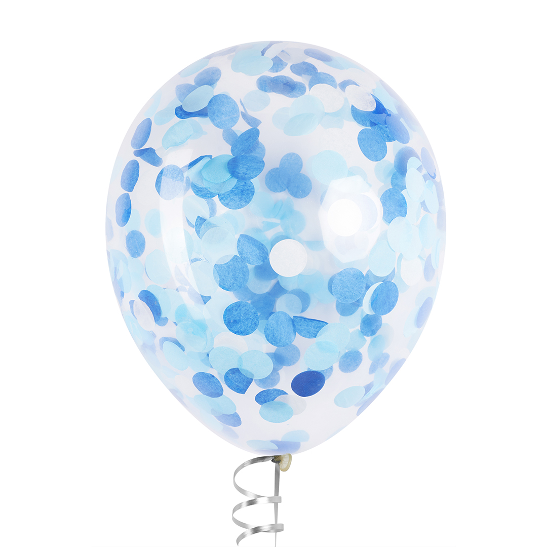 Конфетти тишью Круг, Голубой микс, 2,5 см, 50 г.