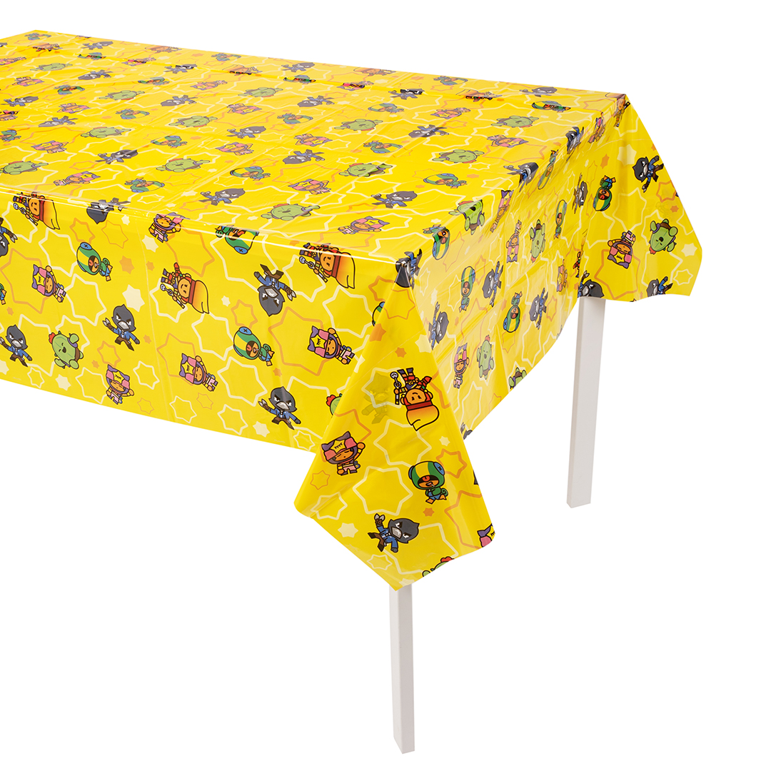 Скатерть одноразовая, Game Party, Желтый, 120*180 см, 1 шт.