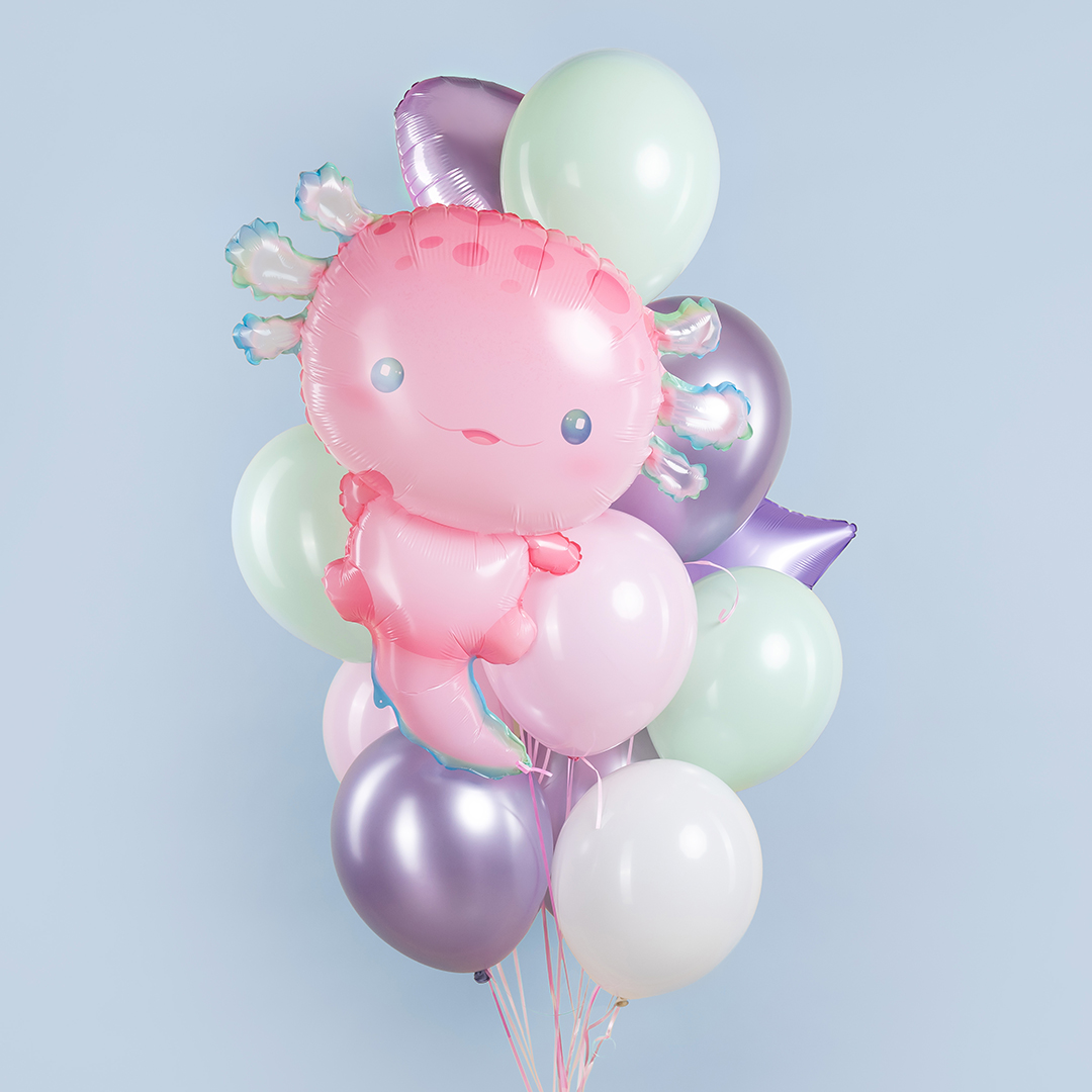 Шар (38''/97 см) Фигура, Милый Аксолотль, 1 шт.