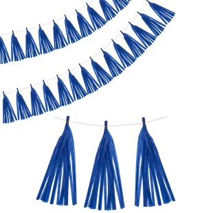Гирлянда Тассел, Синий, 35*12 см, 12 листов.