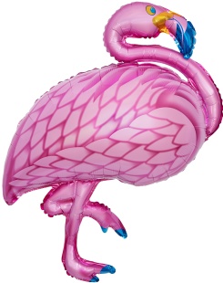 Шар (38''/97 см) Фигура, Фламинго, Розовый, 1 шт. в уп.