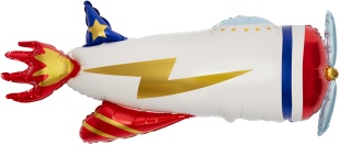 Шар (41''/104 см) Фигура, Самолет, 1 шт. в уп.