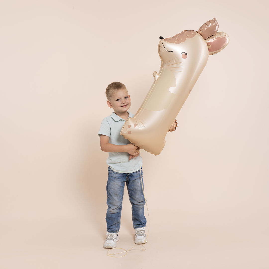 Шар (38''/97 см) Цифра, 1 Зайка, 1 шт. в уп.